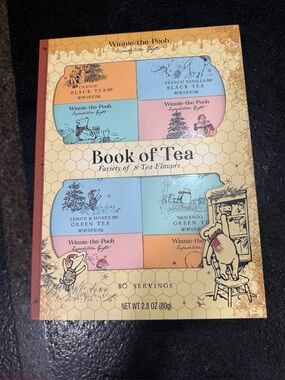 Thoughtfully Winnie the Pooh Book of Tea Gift Set – 80 Tea Bags, 8 Flavors